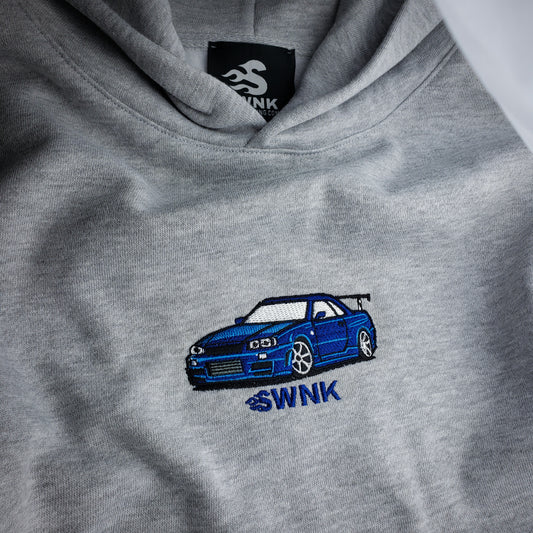 SWNK "Cobalt" GTR R34 Embroidered Hoodie